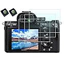 HUIPUXIANG Screen Protector for Sony Alpha 7R III II 7 III II A7R III II/A7 III II/A77 II/A7S II/A99 II/A9 Camera with Hot Shoe Cover, 0.3mm High