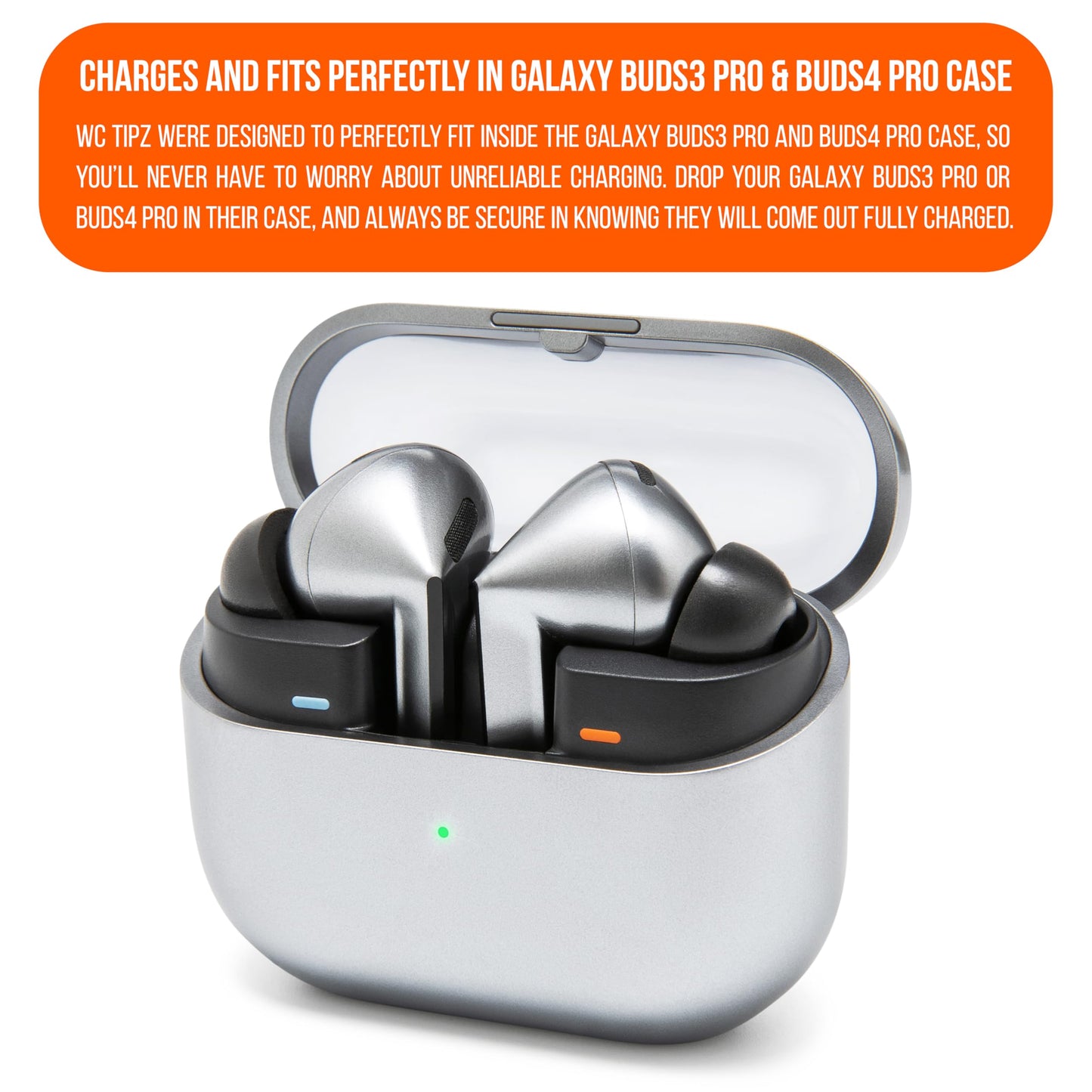 WC TipZ Galaxy - Memory Foam Ear Tips Compatible with Samsung Galaxy Buds Pro 3 & Pro 4 by Wicked Cushions | Improved Comfort, Tighter Seal & Better