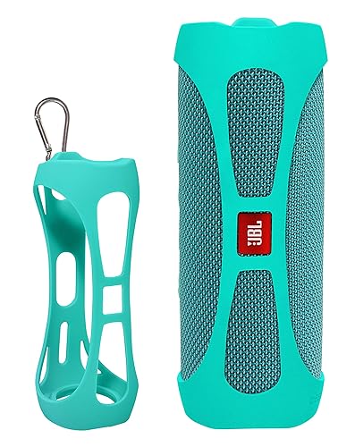 Alltravel Featured Silicon Sleeve for JBL FLIP 5 Waterproof Portable Bluetooth Speaker, More Protective and and Real Sound Design (Mint Green)