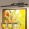 Eclipterra Wireless Picture Lights for Wall, 24in Battery Operated Wall Light for Painting Rechargeable CCT Rotatable Art Gallery Light with Remote