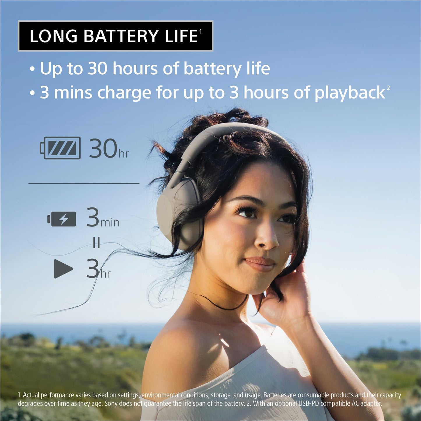 Sony WH-1000XM6 The Best Noise Cancelling Wireless Headphones, Sandstone