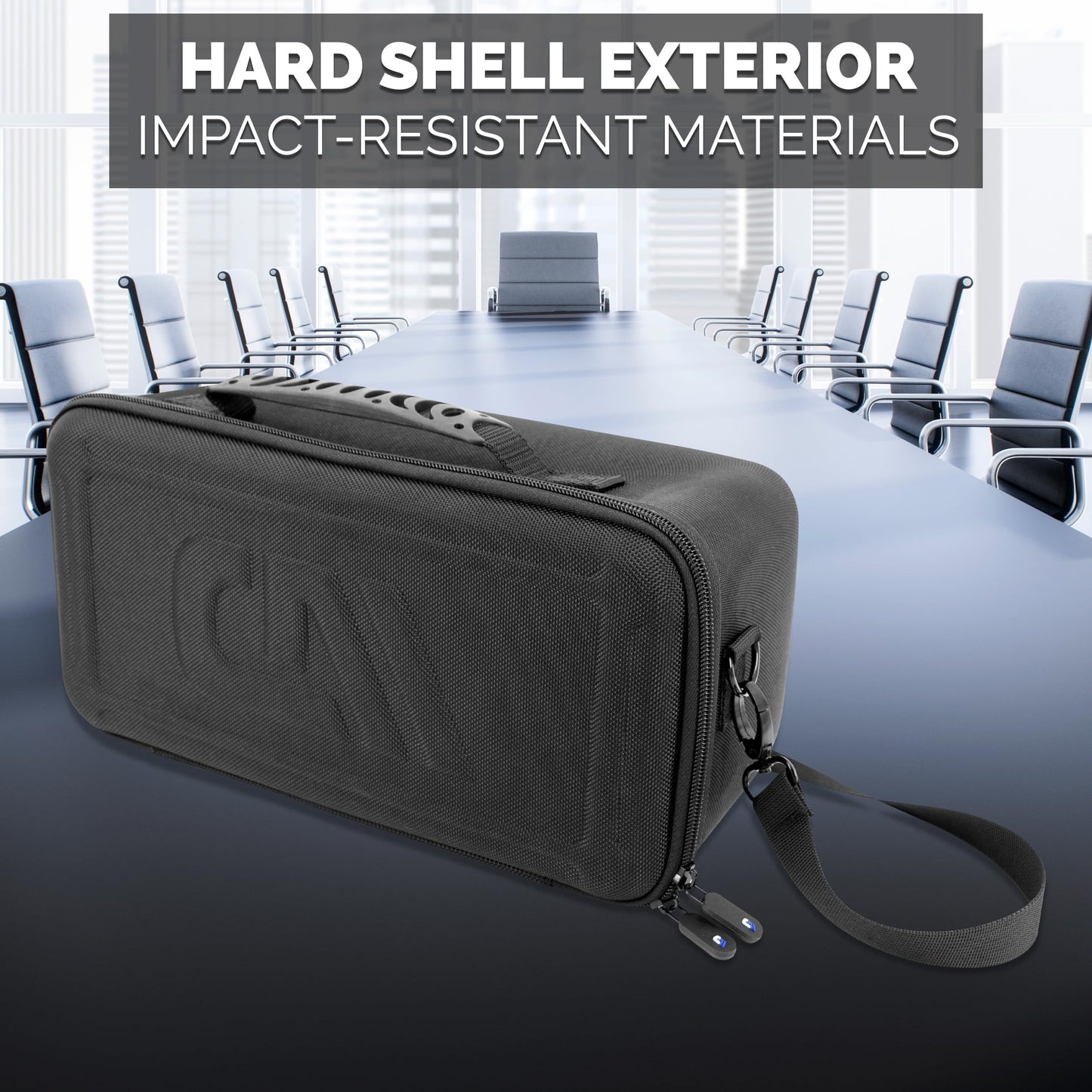 CASEMATIX Travel Case Compatible with Meeting Owl 3, 2, Standard, Pro and Meeting Camera 360 Video Conference Accessories - Rugged Hard-Shell Cases