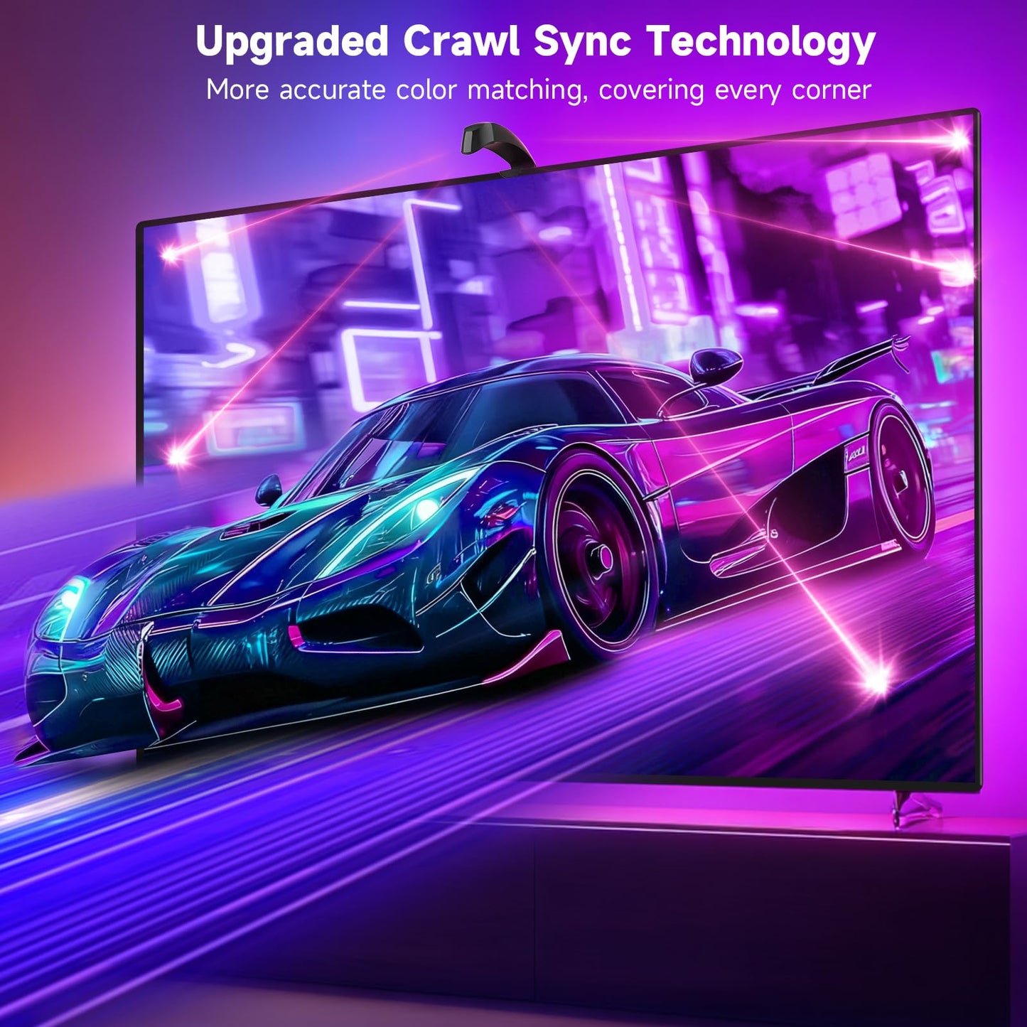 FFJ TV Lights that Change with TV, 11.5ft RGB Immersive LED Strip Backlight with 32-50 Inch Screen, Smart App Control, Music Sync, for Home Decoration