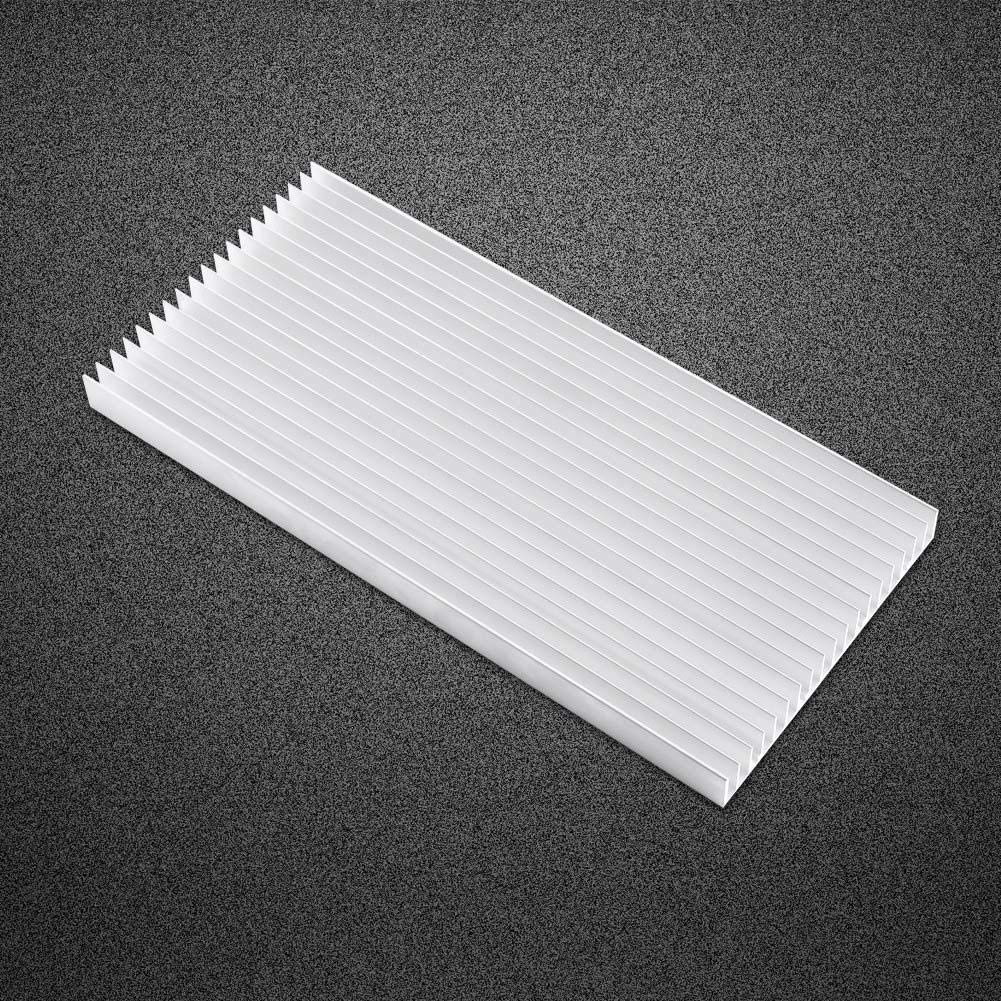 Large Aluminum Heatsink,Aluminum Heat Sink 300 * 140 * 20mm / 11.81 * 5.51 * 0.78" Big Heatsink Very Large Heat Sinks 30014020MM Heat Sinks Cooling 19