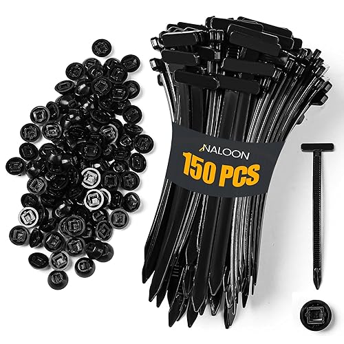 150 Pcs Nylon Universal Cable Tie Buckle-Heavy Duty Self-Locking Zip Ties with Pin & Button Design, UV-Resistant Fasteners for Car Bumper Fender