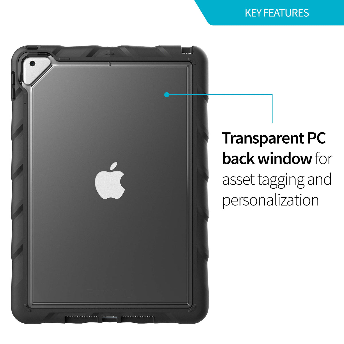 Gumdrop DropTech Clear Case for Apple iPad 9th/8th/7th Gen 10.2-inch