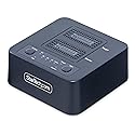 StarTech.com 1:1 M.2 NVMe Drive Duplicator, 90GBpm Standalone SSD Cloner/Copier, USB-C 3.2 20Gbps M.2 Dual-Bay Drive Dock, Black
