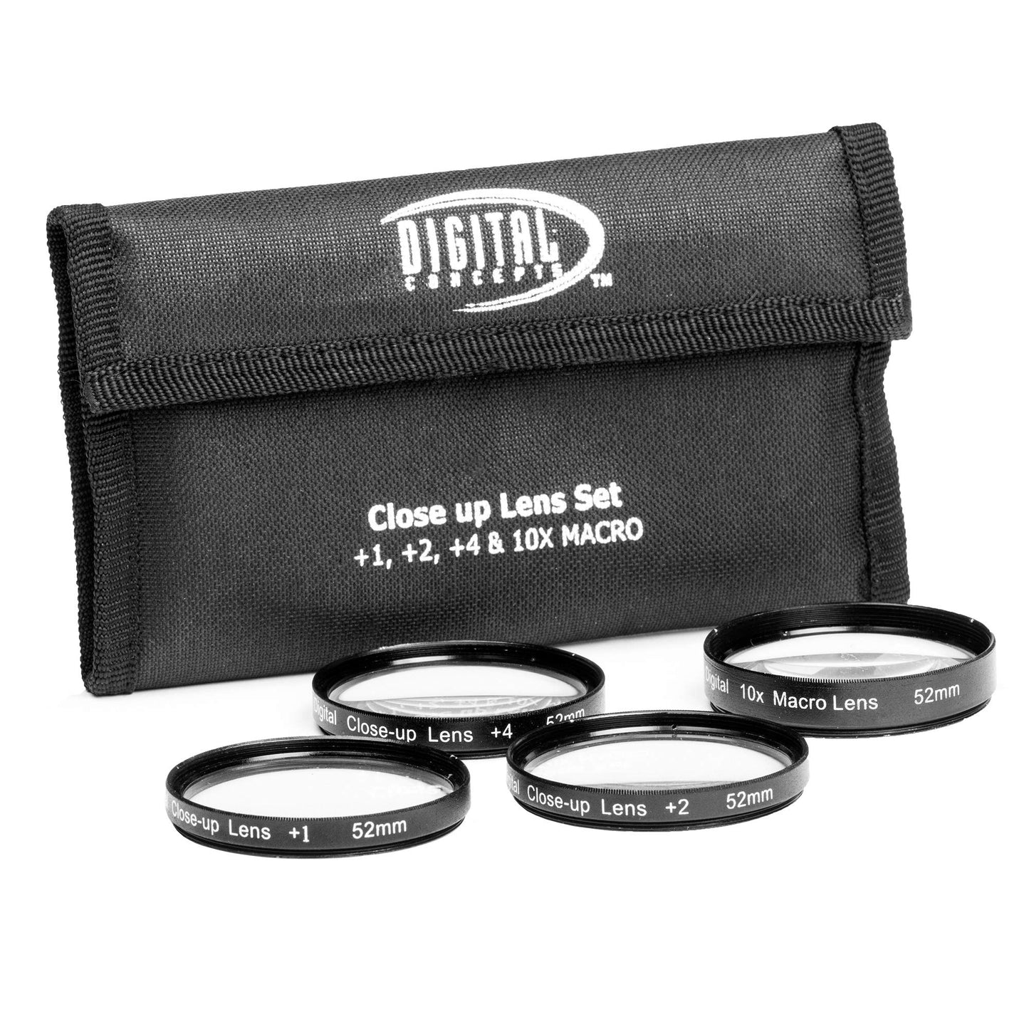 Sakar 52mm Close-Up Filter Set (+1, +2, +4 and +10 Diopters) Magnification Kit - Metal Rim