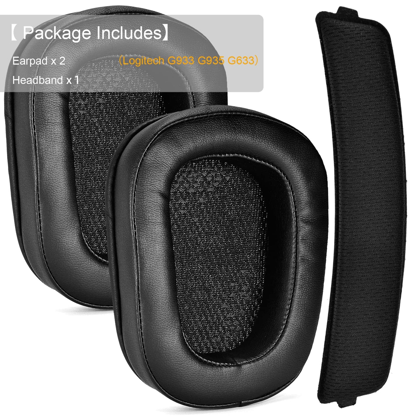 G933 G935 Ear Pads - defean Replacement Ear Cushion Earpads and Headband Compatible with Logitech G933 G935 G633 / g 933 g 935 g 633 Artemis