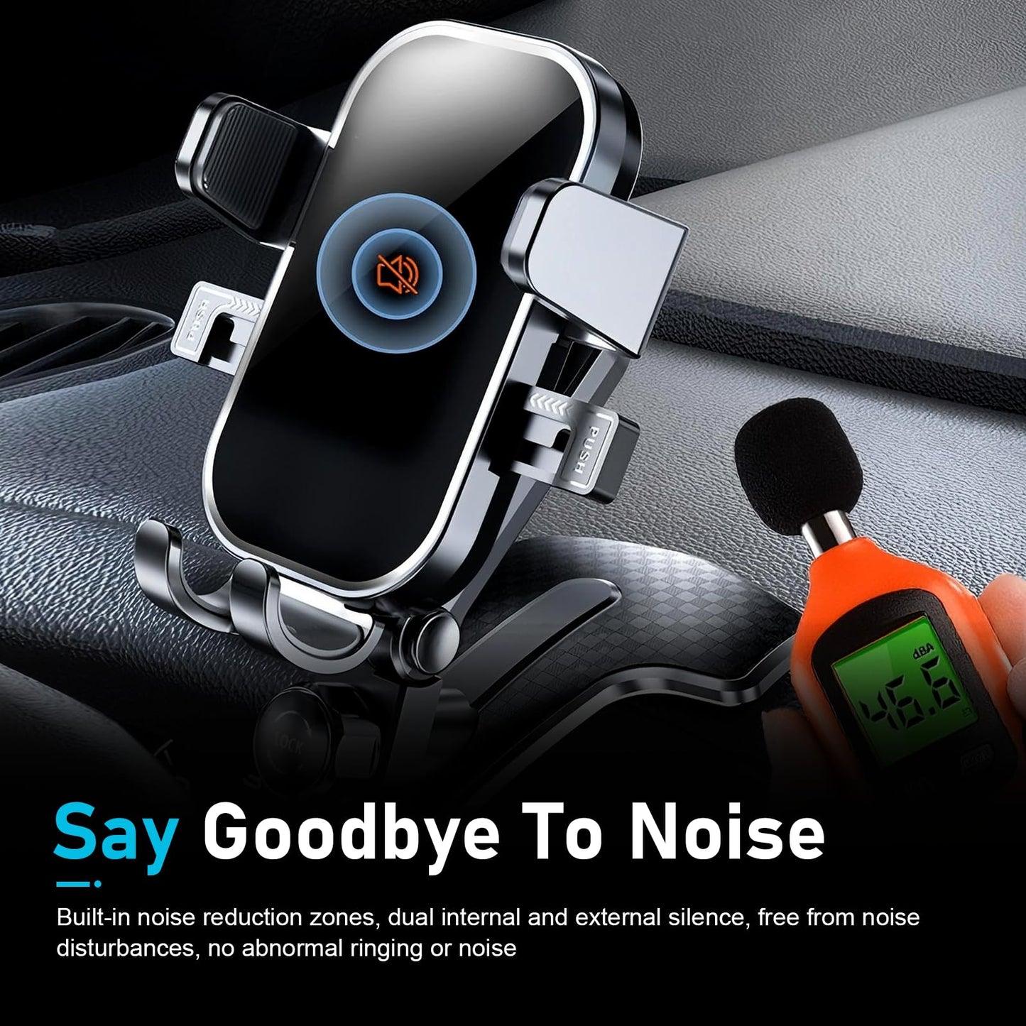 Fiknonk 1 PC Car Phone Holder 360 Degree Rotation, Dashboard Phone Cradle Mount, Gravity Auto-clamping Navigation Bracket, Universal for Most Cars