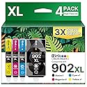 E-Z Ink Compatible 902 902XL Ink Cartridges for HP Printers Replacement for HP 902XL Ink Cartridges Combo Pack 4 Pack for Officejet Pro 6978 6968 6960