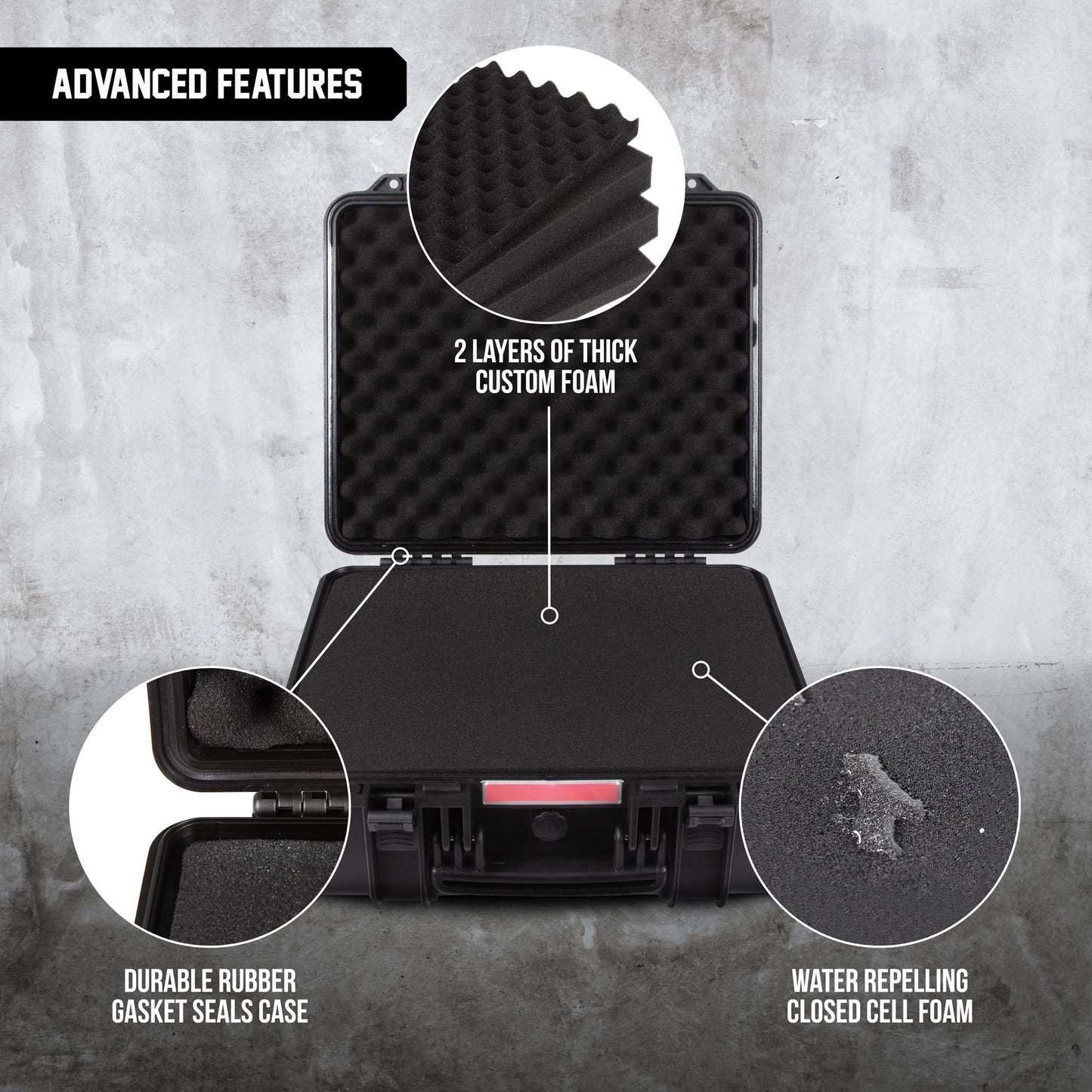 Durabox All Weather Hard Case 19 x 17 x 8” - TSA Approved Hard Shell Travel Case with Customizable Foam for Cameras, Lenses, Laptops, Electronics