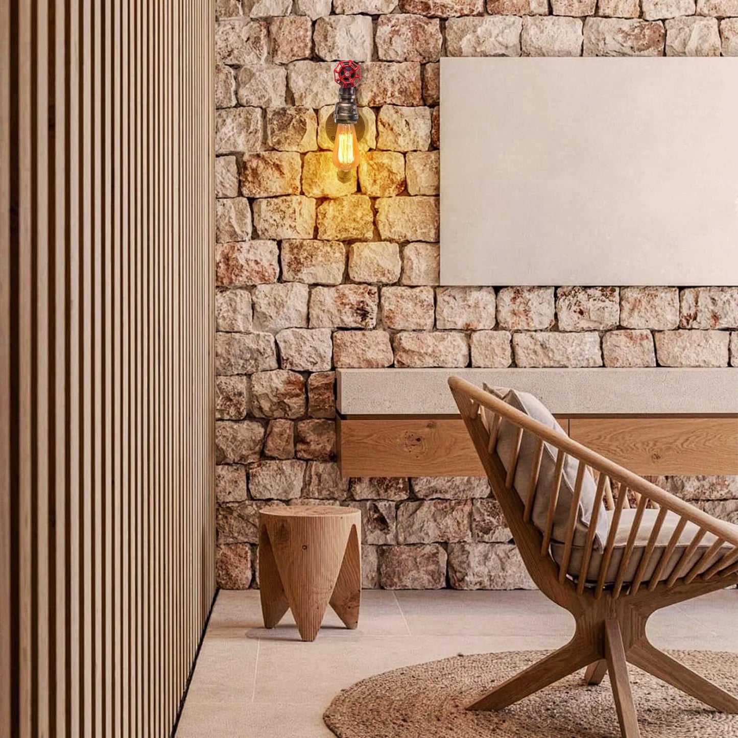 XEYOU Retro Wall lamp Vintage Industrial Steampunk Wall Sconce with Switch Metal Water Pipe Wall Mounted Light Fixture E26 Edison Bulb for Cafe Bar