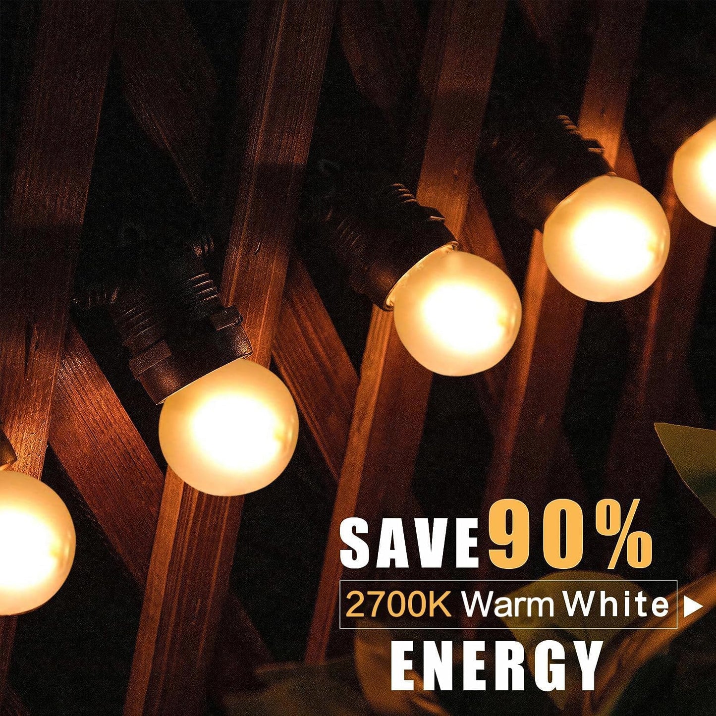 G40 E26 LED Bulbs, 1.5W Low Watt, 2700K Warm White, Night Light, 6Pack