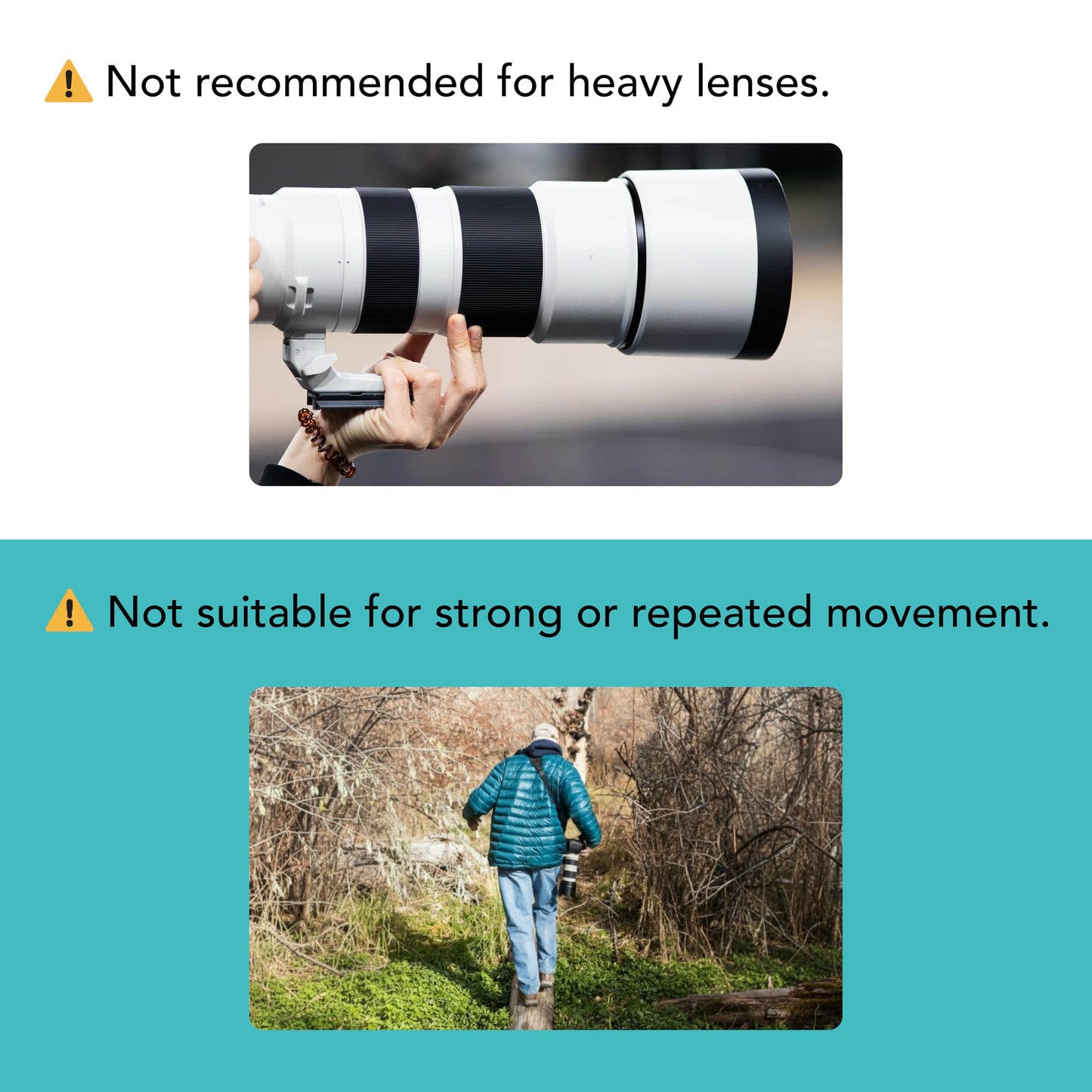Foto&Tech Stainless Steel 1/4"-20 Rubber Padded D Ring Screw, D-Shaped Ring Camera Sling Screw for Shoulder Straps, Wrist Straps, Selfie Sticks