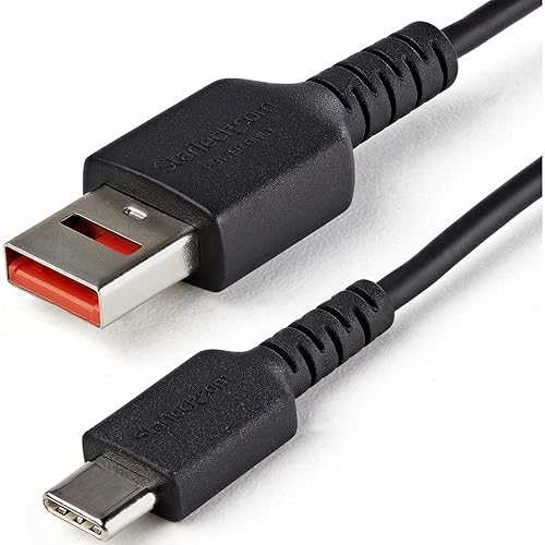 StarTech.com 3ft (1m) Secure Charging Cable USB-A to USB-C Data Blocker Charge-Only Cable No-Data Power-Only Charger Cable for Phone/Tablet Data