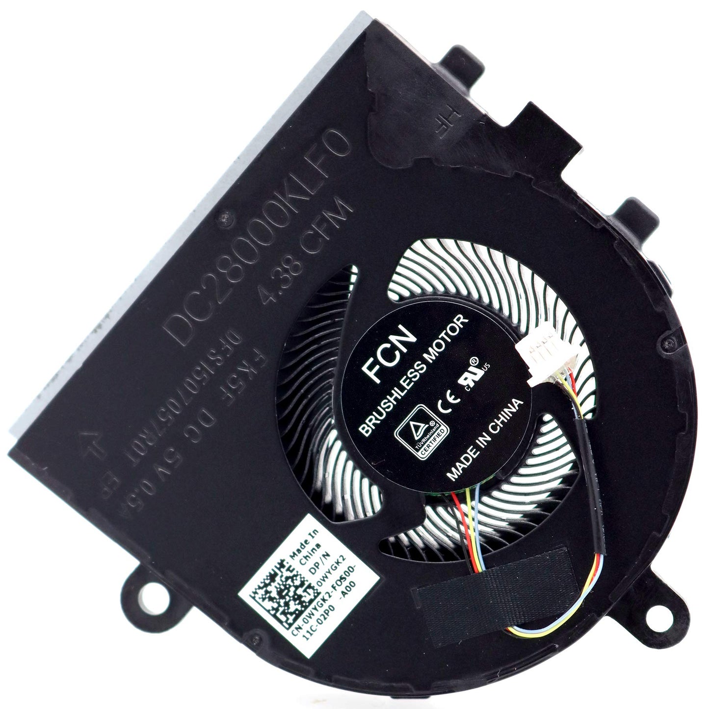 Deal4GO CPU Cooling Fan DC28000KLF0 Replacement for Dell Inspiron 3480 3481 5493 Latitude 3490 E3490 0WYGK2 WYGK2
