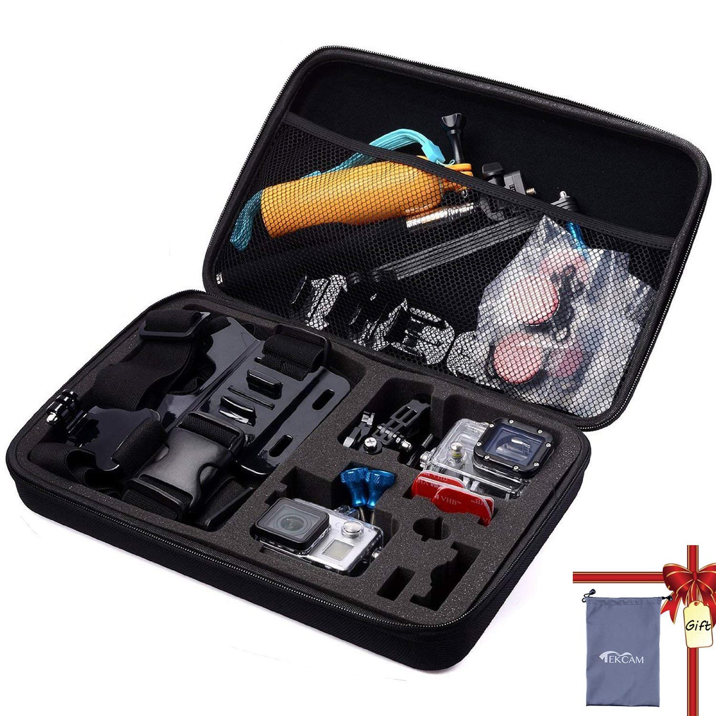 Large Camera Carrying Case Compatible with Gopro Hero 13 12 11 10 9 8 7/AKASO EK7000 Brave 4 Brave 7 V50X/DJI Action 5