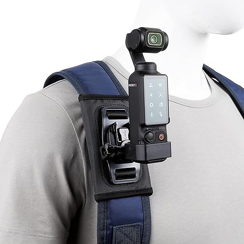 PellKing Backpack Mount for DJI Osmo Pocket 3 Camera, with Pocket 3 Expansion Adapter Accessories,Compatible GoPro Action Camera