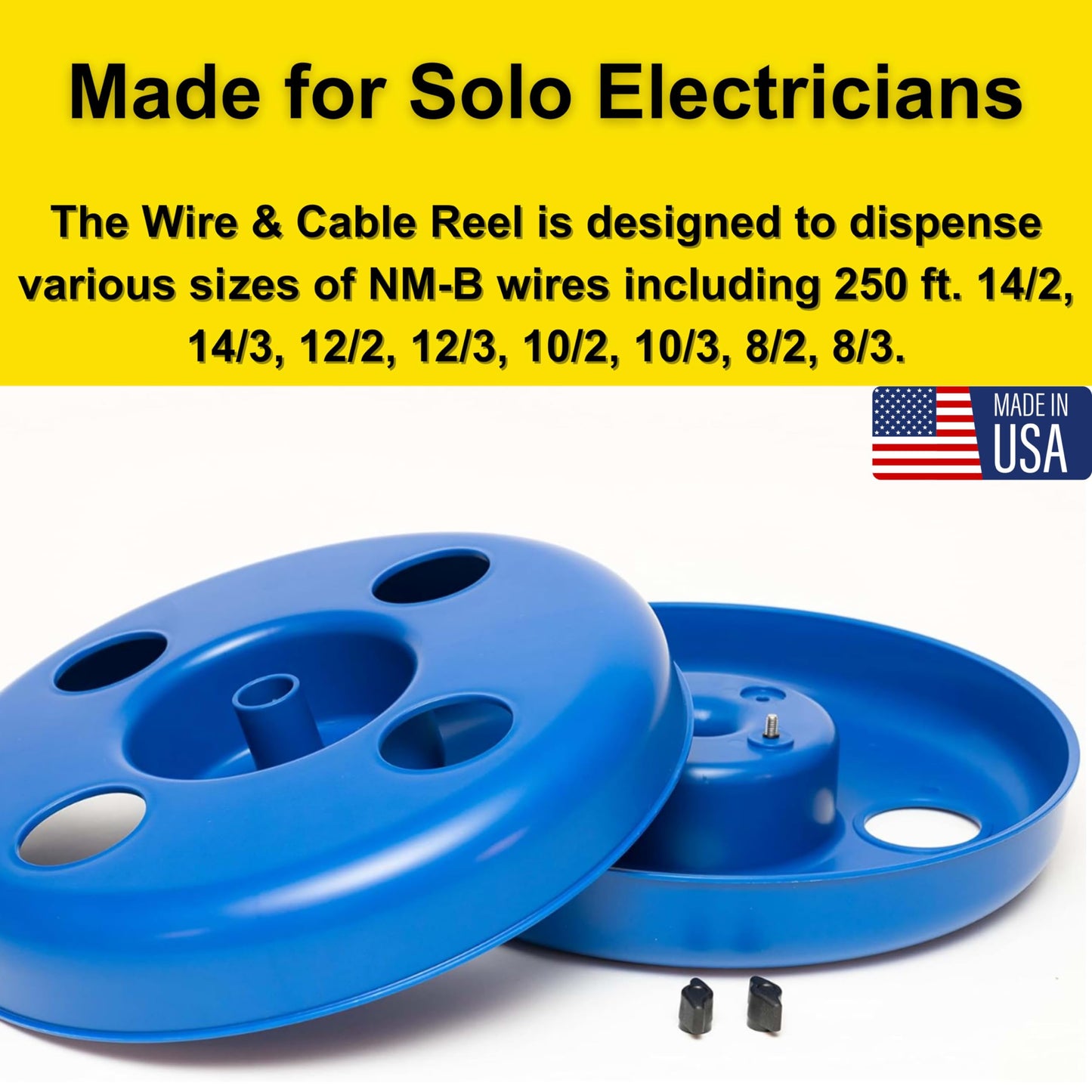 EIP Portable Wire Reel Coil Dispenser/Storage for NM Wire - BX - Cord - Flex Cable. REEL ONLY