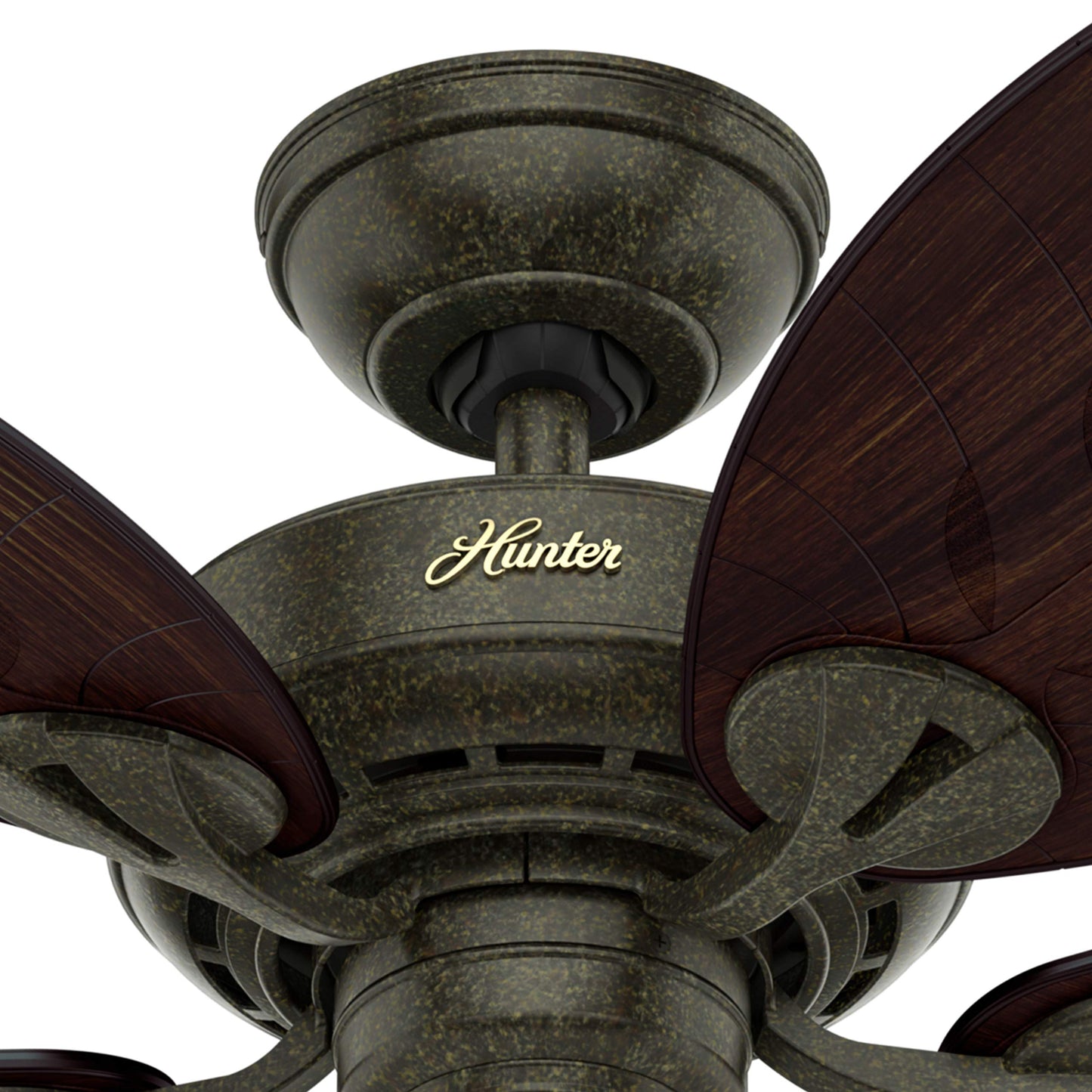 Hunter Fan 54 inch Contemporary Provencal Gold Outdoor Ceiling Fan and Pull Chain (Renewed)