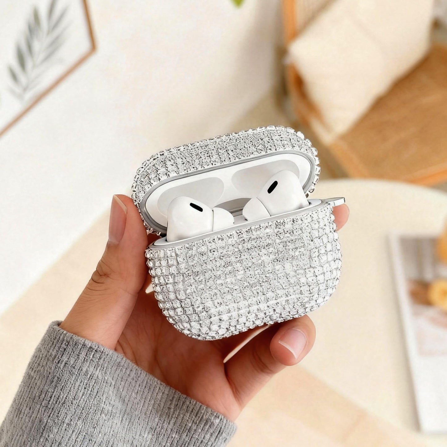 Bling Case Compatible with AirPods Pro 3rd Generation (2025), Sparkling Diamond Case for AirPods Pro 3 Case Bling Rhinestones Case for Women