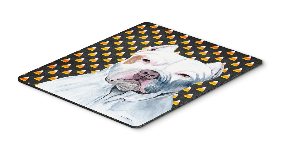 Caroline's Treasures SC9166MP Pit Bull Candy Corn Halloween Portrait Mouse Pad, Hot Pad or Trivet for Home Office Gaming Working Computers Laptop
