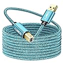 GGMTY 15ft USB Printer Cable - Type A Male to B Male, Compatible with HP, Canon, Dell, Epson, Xerox and More