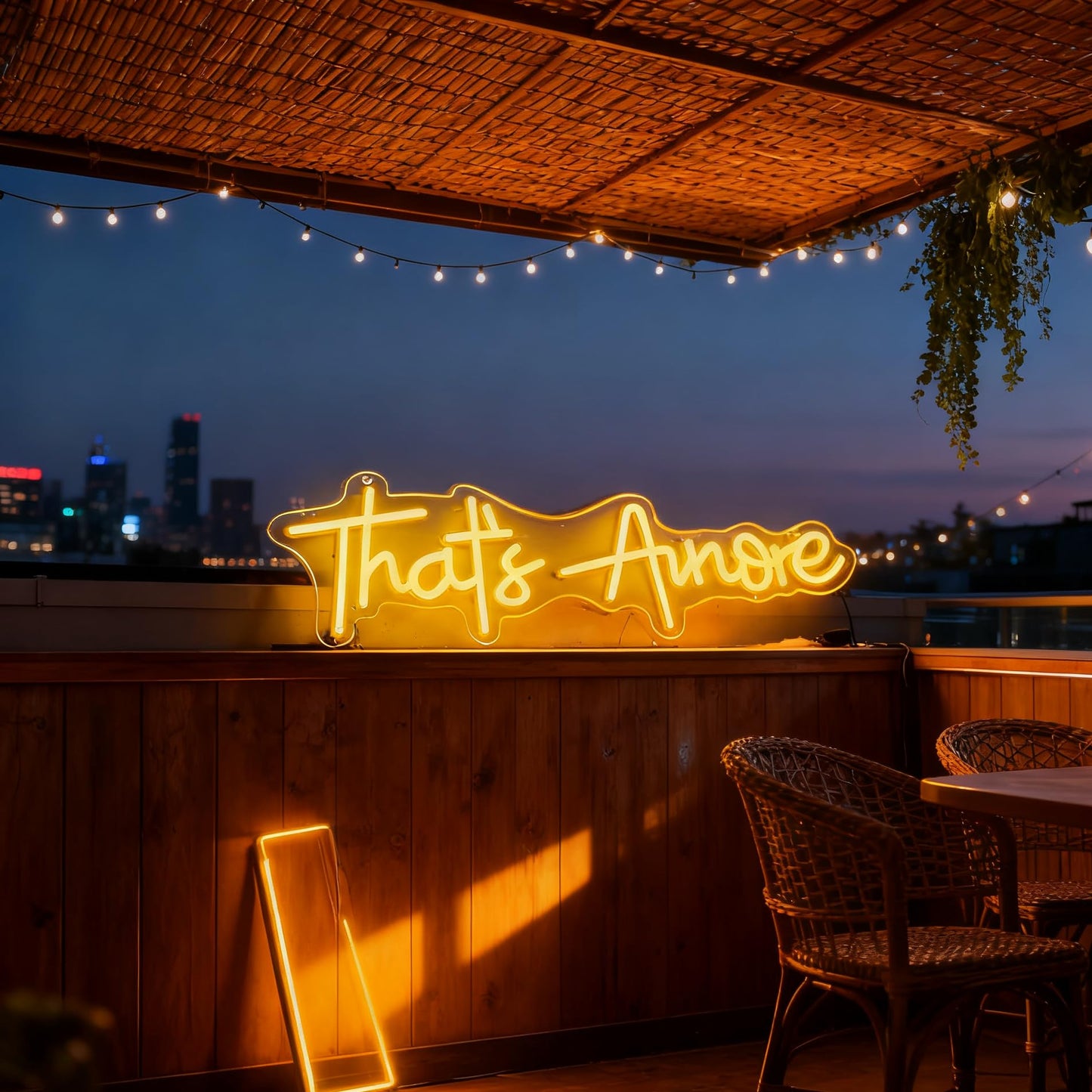 That's Amore Neon Sign, USB Powered Decorative Light for Bedroom Living Room Home Wall Table Decor Valentine's Day Wedding Party Light Up Sign