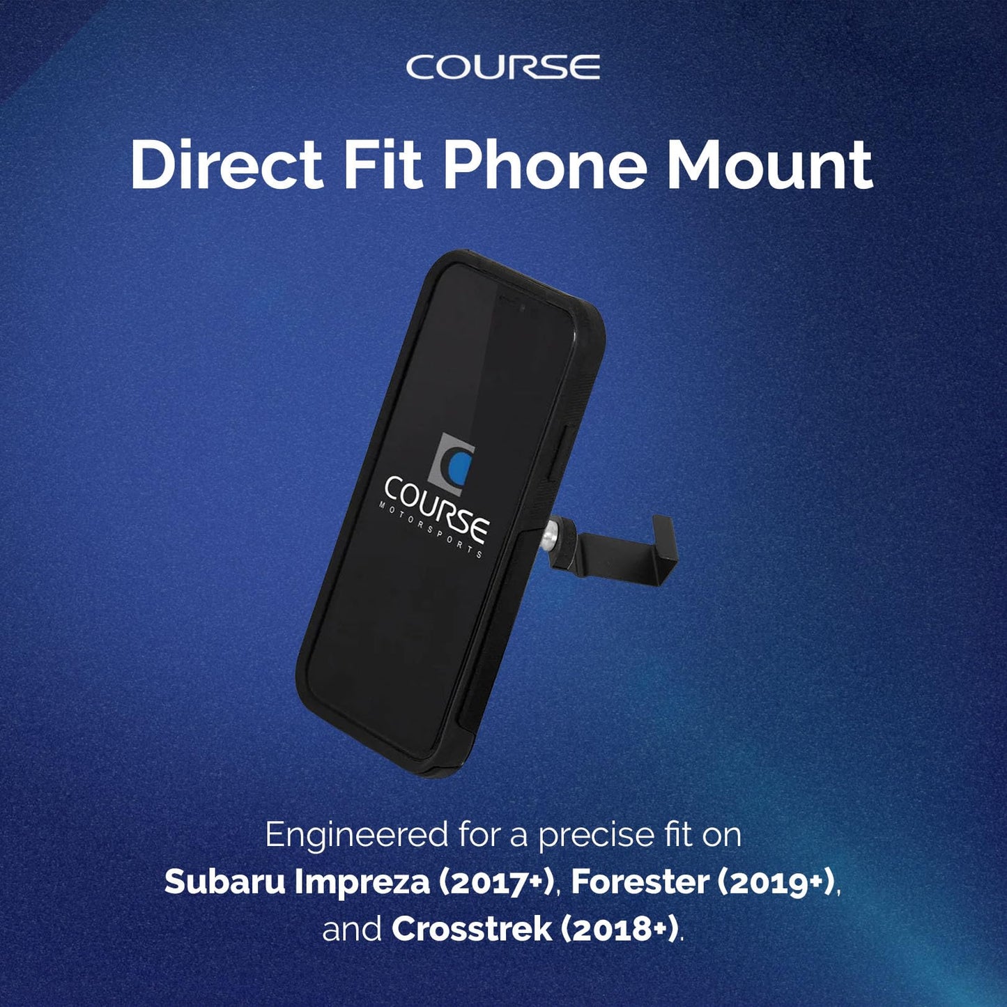 Course Motorsports Direct Fit Phone Mount | Compatible with MagSafe | Wireless or Magnetic Charging Head | Custom Dash Mount | Compatible with Subaru