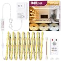 EMITEVER COB LED Strip Light Tunable White 2700K-6500K, Dimmable CCT 24V LED Tape Light Kit 16.4ft, High Density 3200LEDs CRI90+, for Kitchen Under
