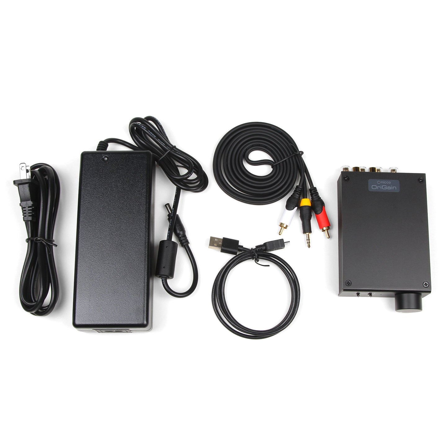 Micca OriGain Compact Stereo Integrated Amplifier and DAC, 50W x 2, 96kHz/24-Bit, USB and Optical S/PDIF (Black)