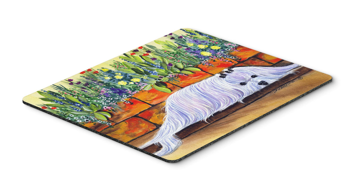 Caroline's Treasures SS8248MP Maltese Mouse Pad, Hot Pad or Trivet for Home Office Gaming Working Computers Laptop Mouse Mat,Washable Large Mousepad