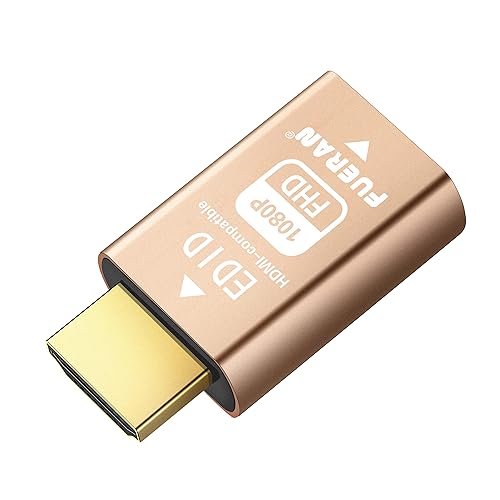FUERAN HDMI Pass-Through EDID Emulator for use with Video splitters, Switches and Extenders (fit-Headless) 1920X1080@59hz