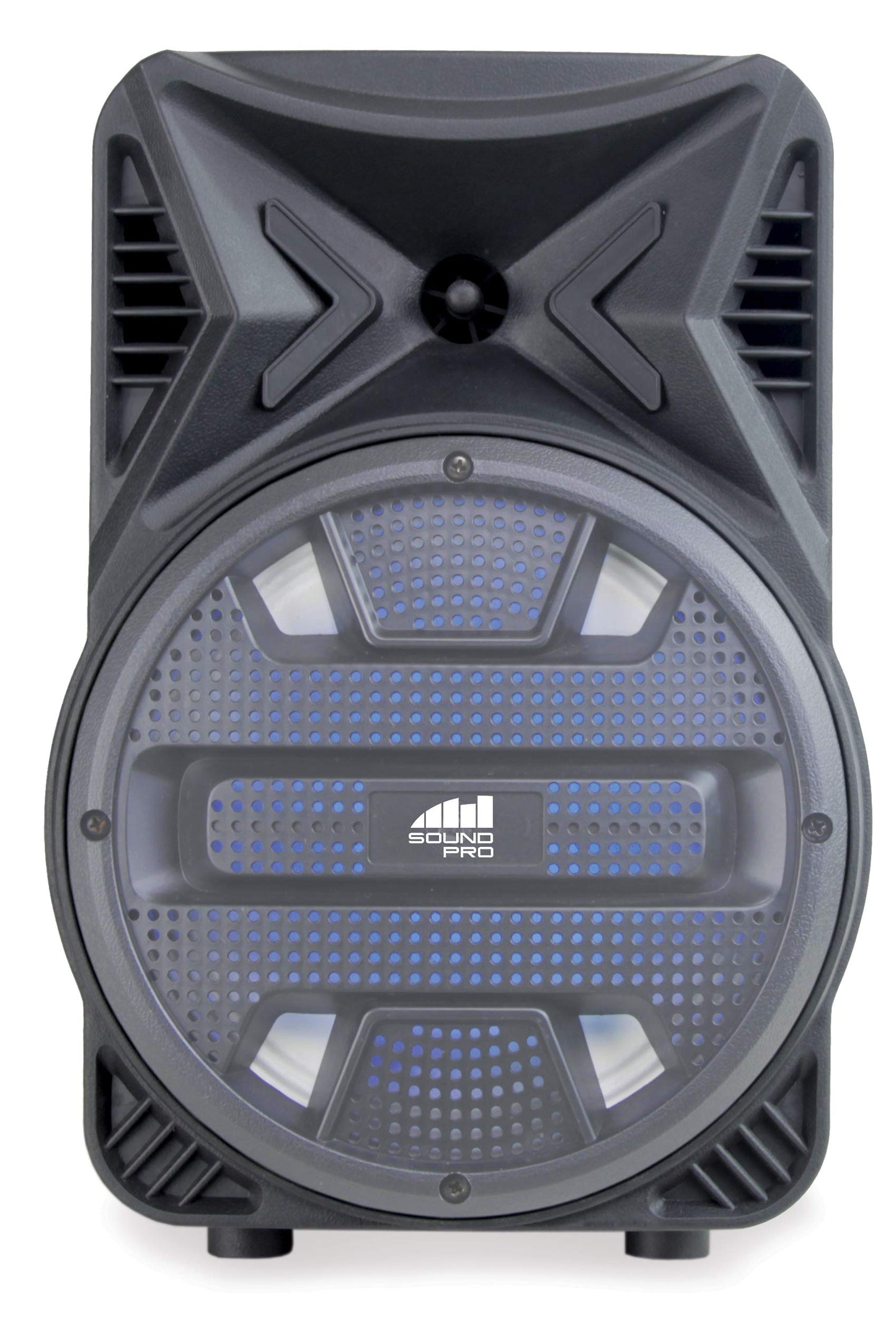 Naxa Electronics Portable Bluetooth Party Speaker with Disco Light, 8-inch, Gray