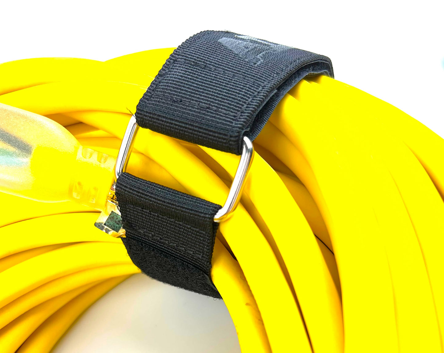AIRNIX 4pc 18" x 1.5" (13” useable) Nylon Webbing Hook and Loop Cinch Straps with Metal Buckle, Reusable Fastening, Securing, Cable Straps