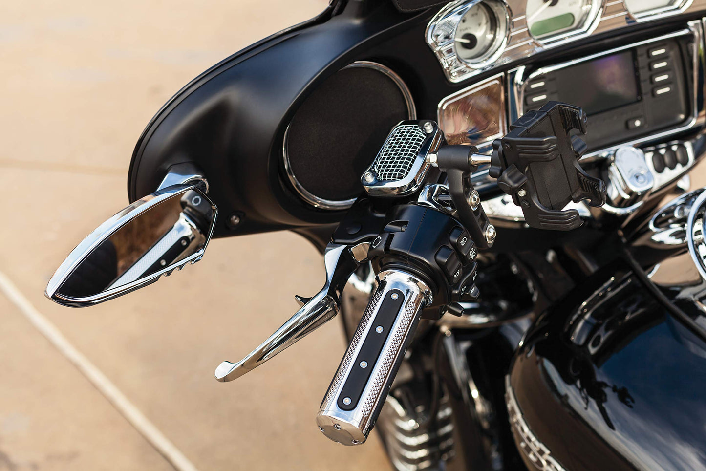 Kuryakyn 7377 Chrome Front Fairing Speaker Grills for 2014-19 Harley-Davidson Motorcycles: Corona, Pack of 2
