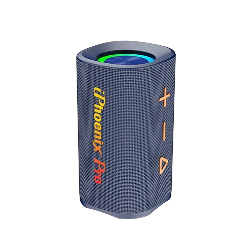 iphoenix IX119 Portable Bluetooth Speaker, Stereo Sound & Deep Bass, IPX6 Waterproof, Dynamic RGB Lights, Bluetooth 5 Wireless Pairing, 9H Playtime