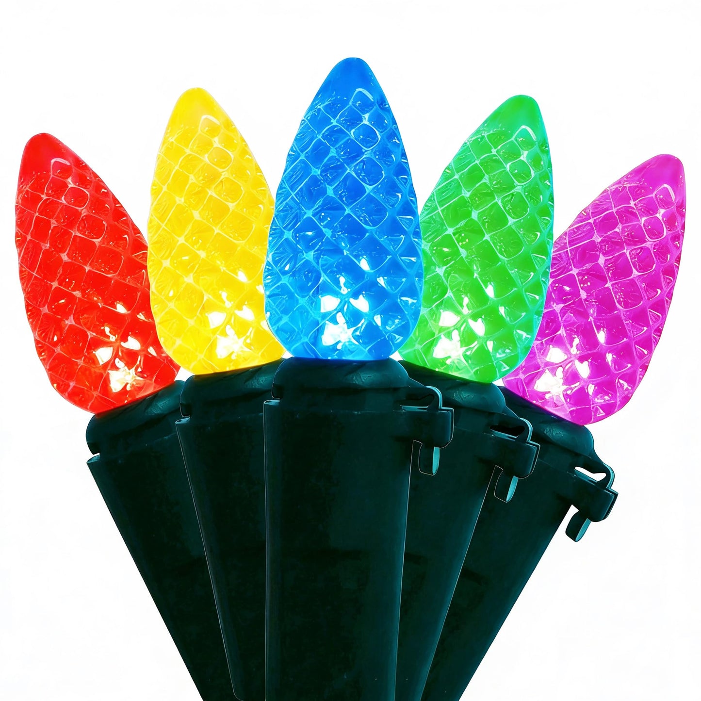 MXTCLM C3 Christmas Lights 50 LED Multicolor Strawberry 18ft Waterproof Xmas String Lights for Outdoor Indoor Garden Yard Home Party Christmas Tree