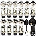 Lsgoodcare 10Pairs 16mm 8 Pin Din Female/ Male Aviation Connector Plug with 10Pcs Aviation Caps , 5A GX16 Metal Chassis Connector Socket