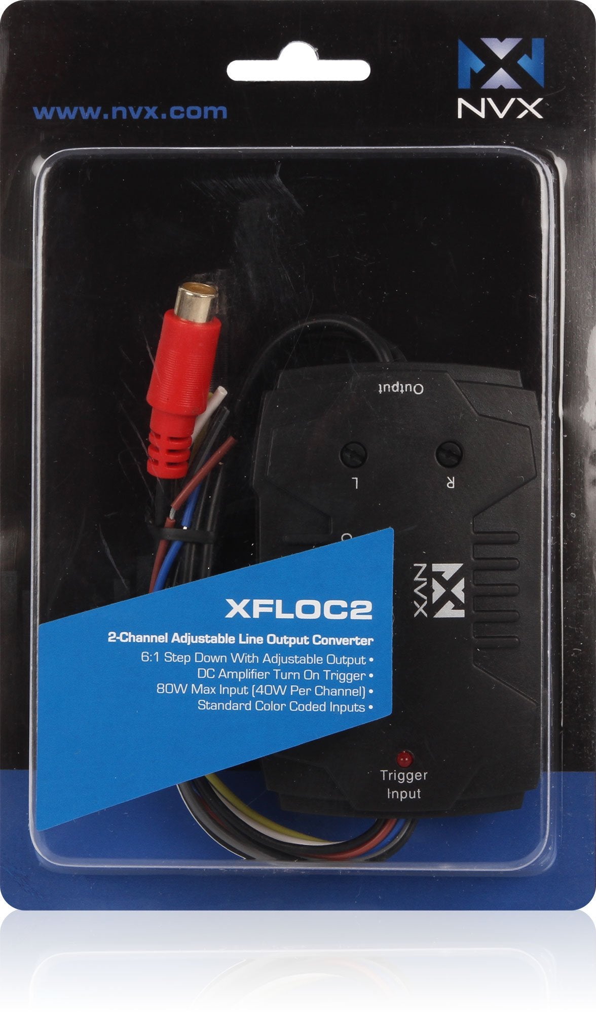 NVX XFLOC2 2-Channel 80W Adjustable Line Output Converter with Remote Turn On