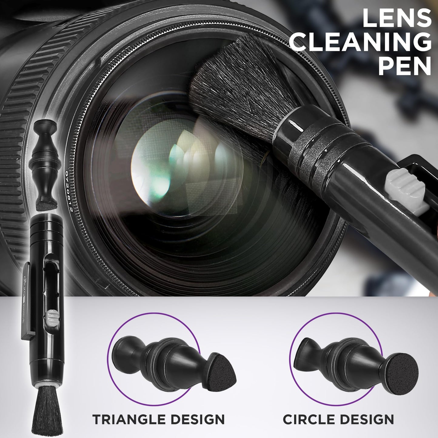 Altura Photo Camera Cleaning Kit - Lens Cleaner Spray, Brush, Pen, Blower, Microfiber Cleaning Cloths, Tissue Wipes for Canon Nikon Sony Fuji Olympus