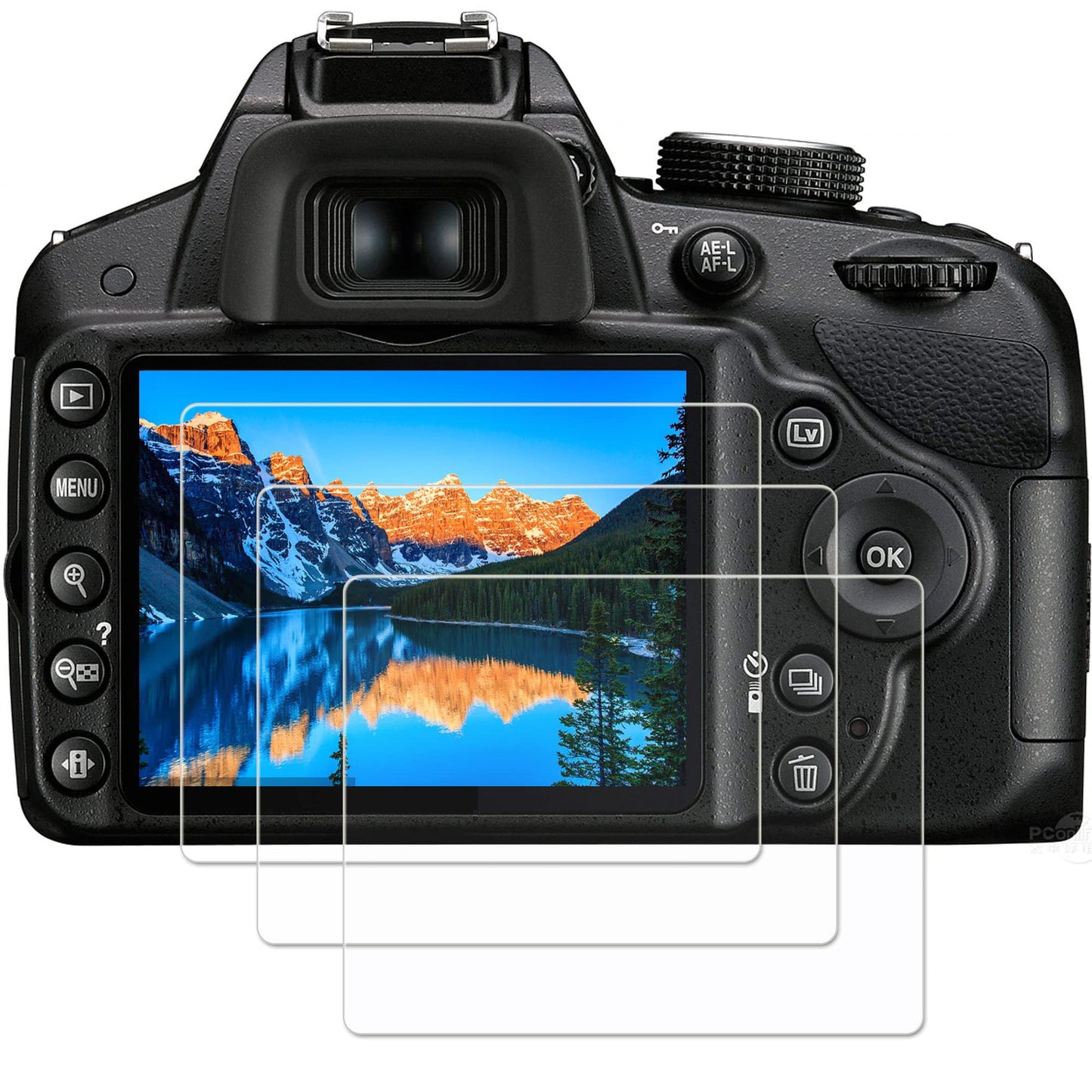 PCTC D3200 Tempered Glass Screen Protector for Nikon D3500 D3400 D3100 D3200 D3300 DSLR Camera cover