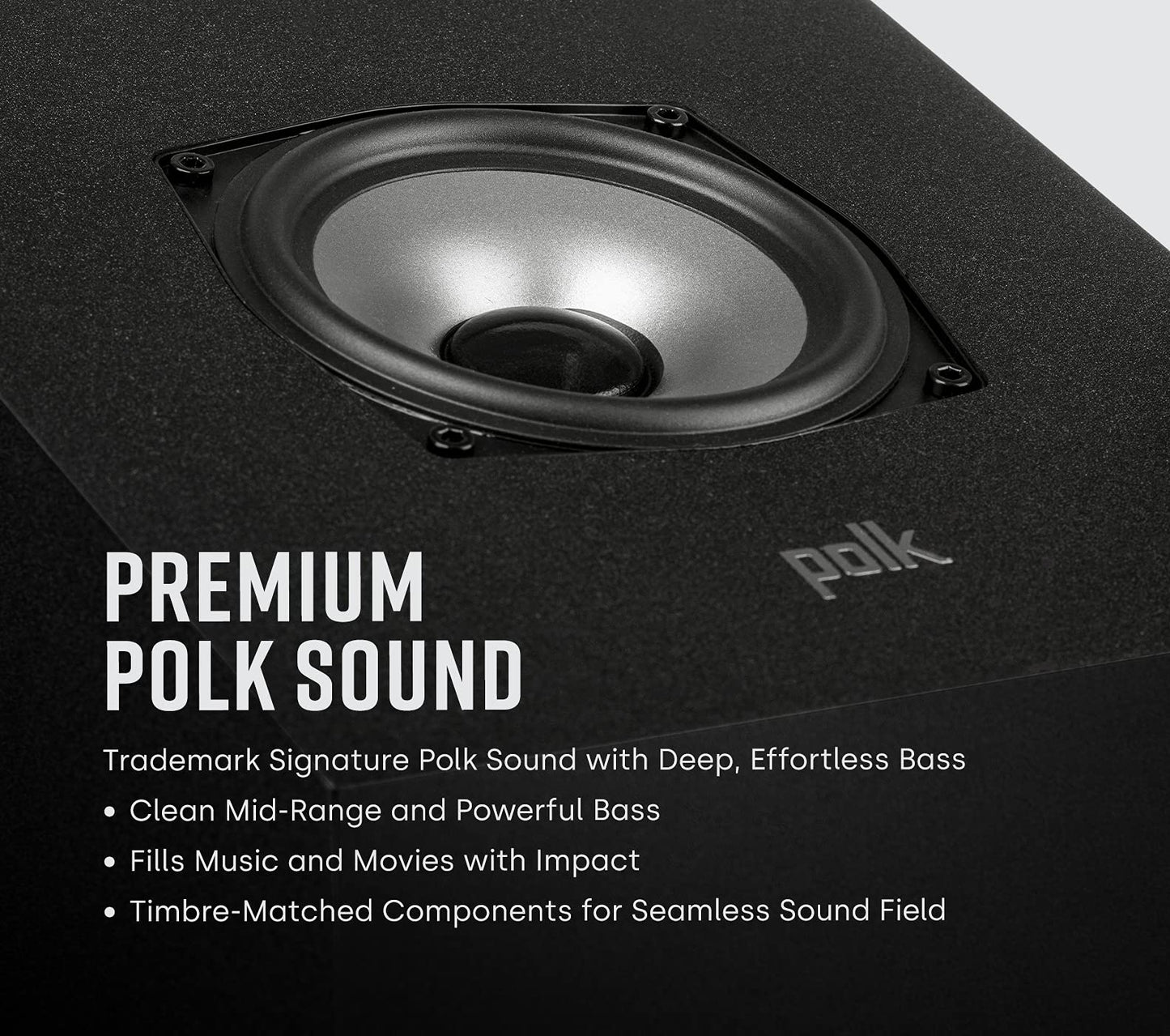 Polk Monitor XT90 Hi-Res Height Speaker Pair for 3D Sound Effect - Dolby Atmos-Certified, DTS:X and DTS Virtual:X Compatible, Surround Sound Speakers