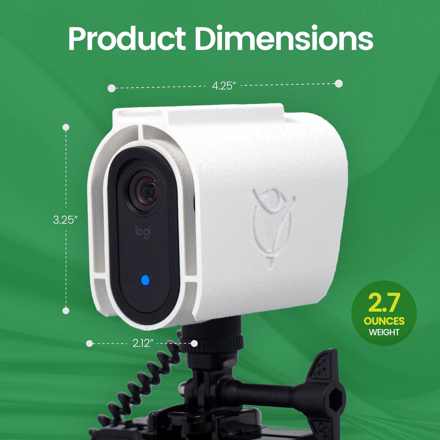 YOLOtek Veteran Owned - Sun Shade for MEVO Start Camera by Logitech - 3D Radiant Design Blocks Sun & Prevents External Overheating for Outdoor Filming