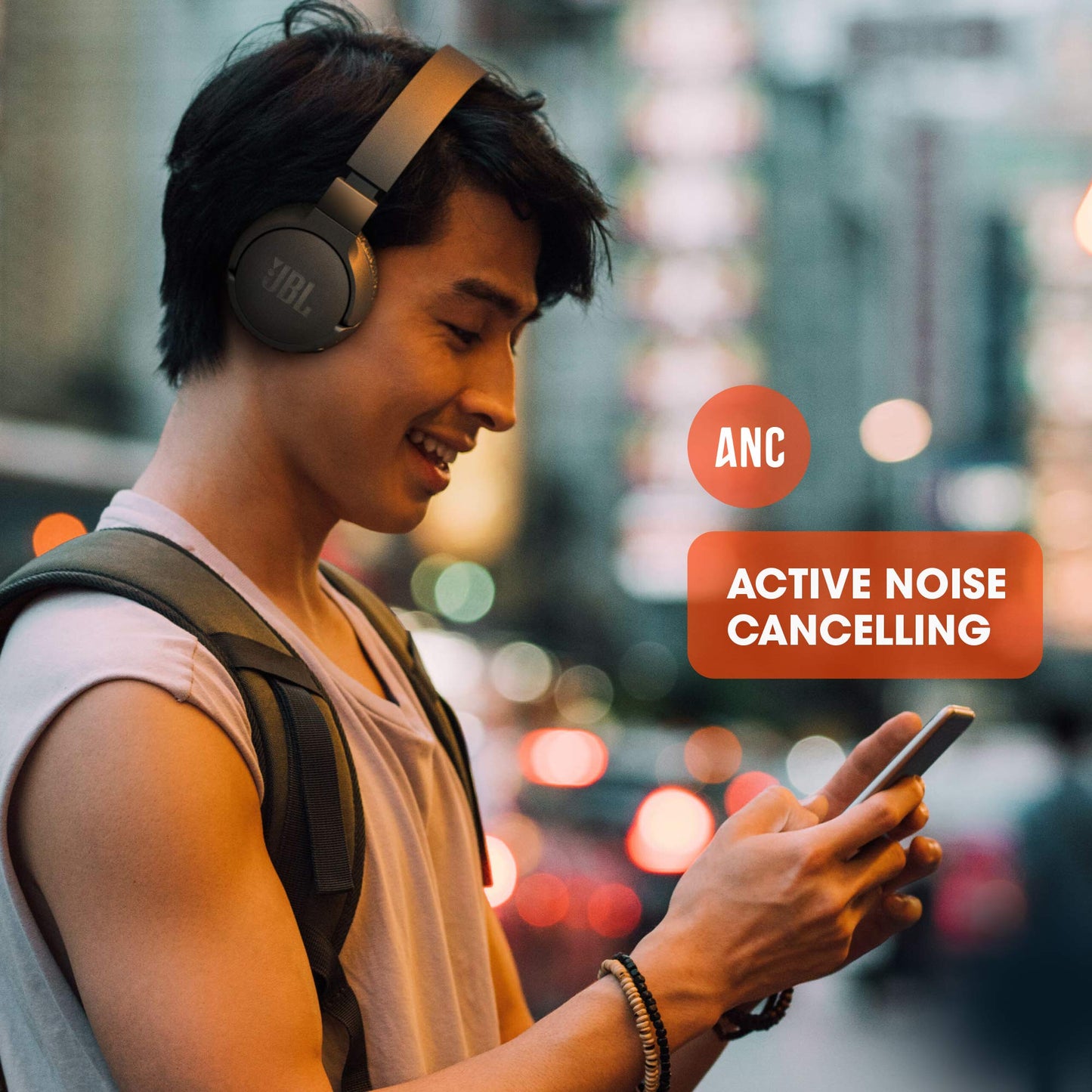 JBL Tune 660NC wireless with Active Noise Cancelling, up to 55 hours battery, microphone for call, foldable and comfortable, Android and iOs