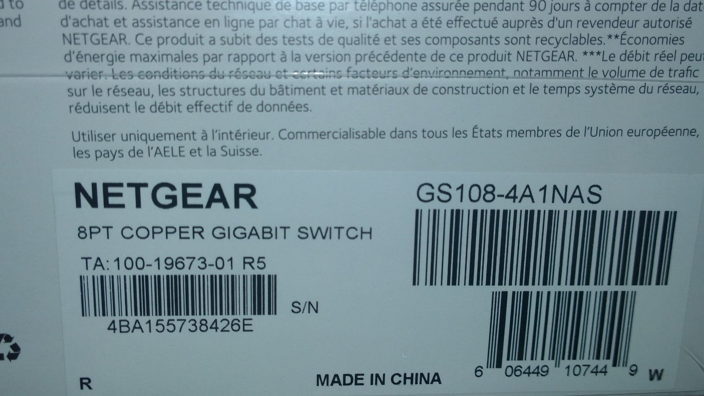 NetGear 8-Port Gigabit Ethernet Switch