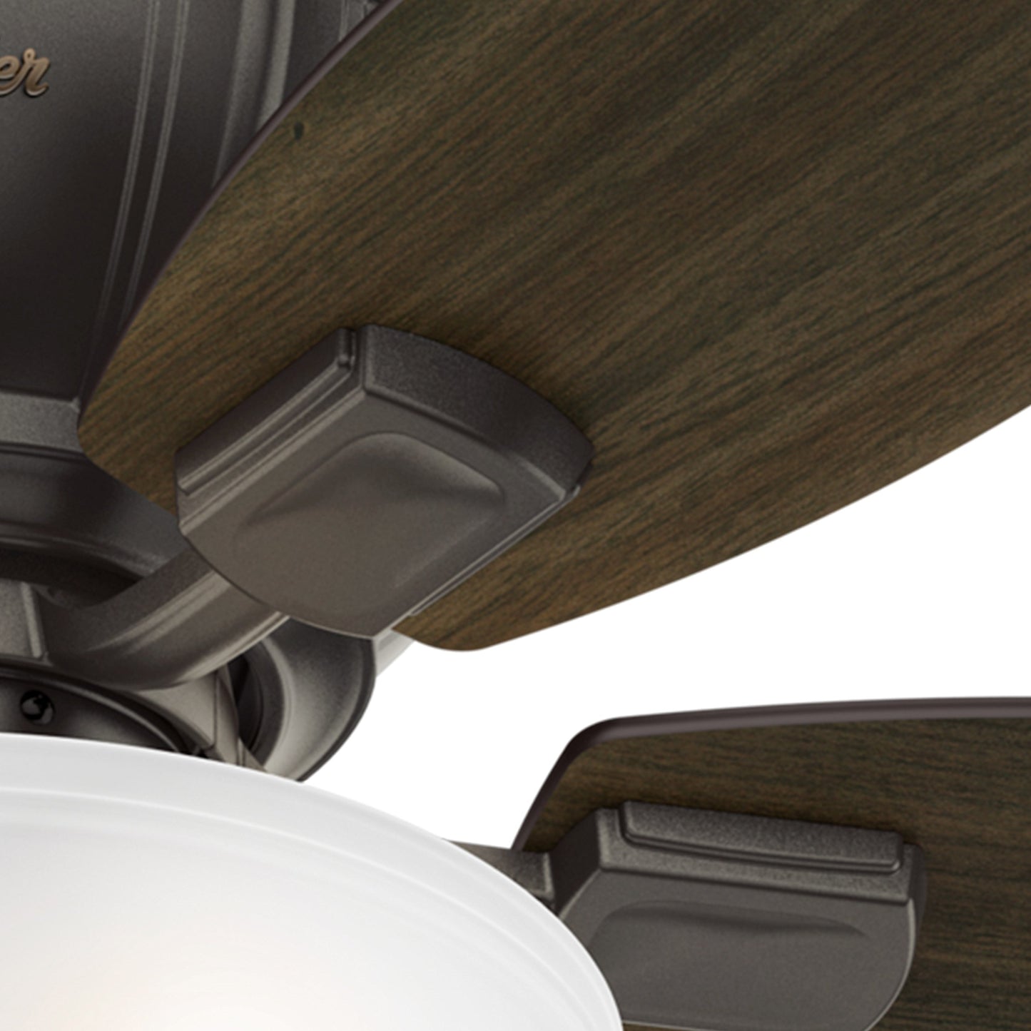 Hunter Fan 52 inch Low Profile Noble Bronze Ceiling Fan with LED Bowl Light Kit (Renewed)