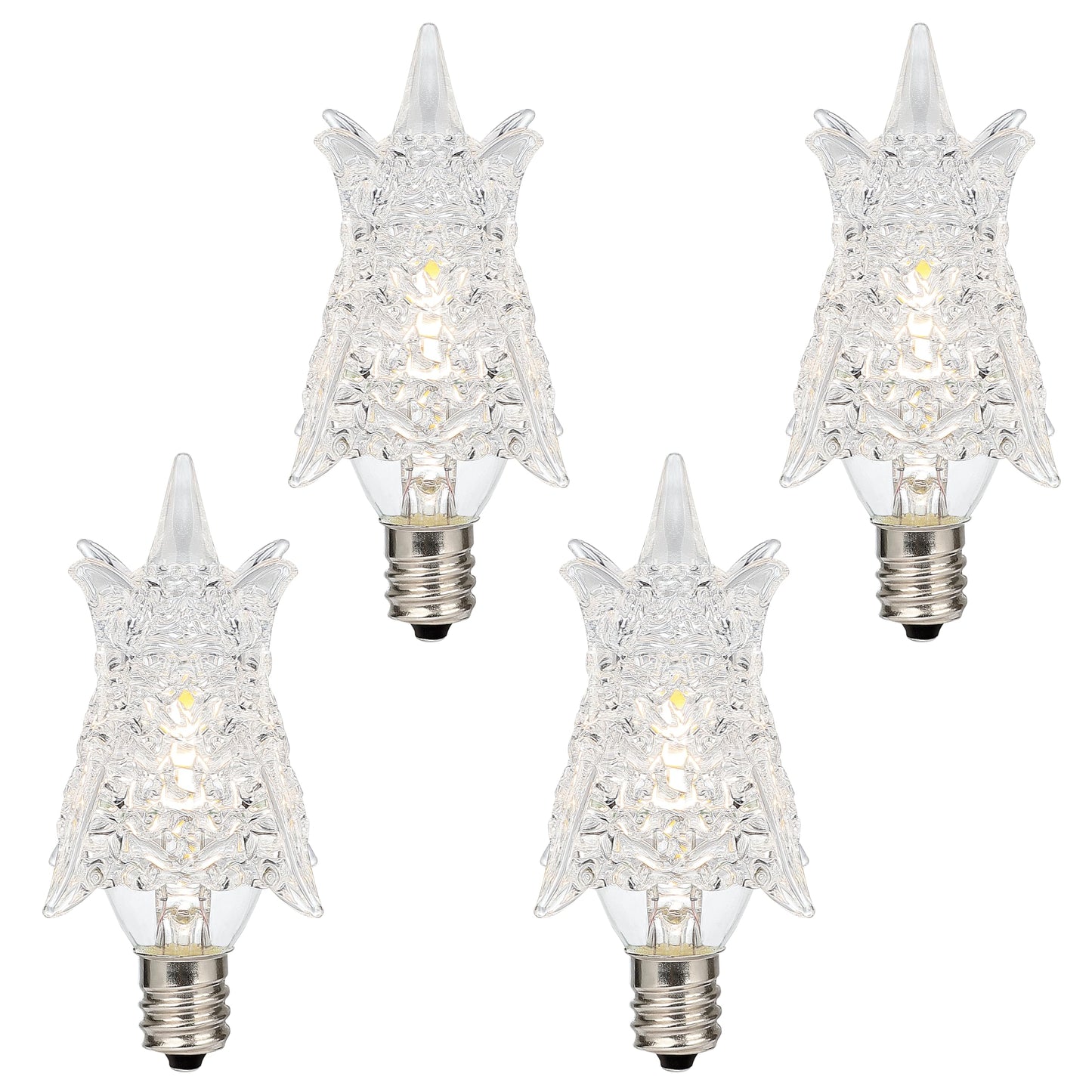 Westinghouse Lighting 53650EC4 0.6 Watt (7 Watt Equivalent) Star Dimmable Clear Filament LED Light Bulb, Candelabra Base, 4 Pack