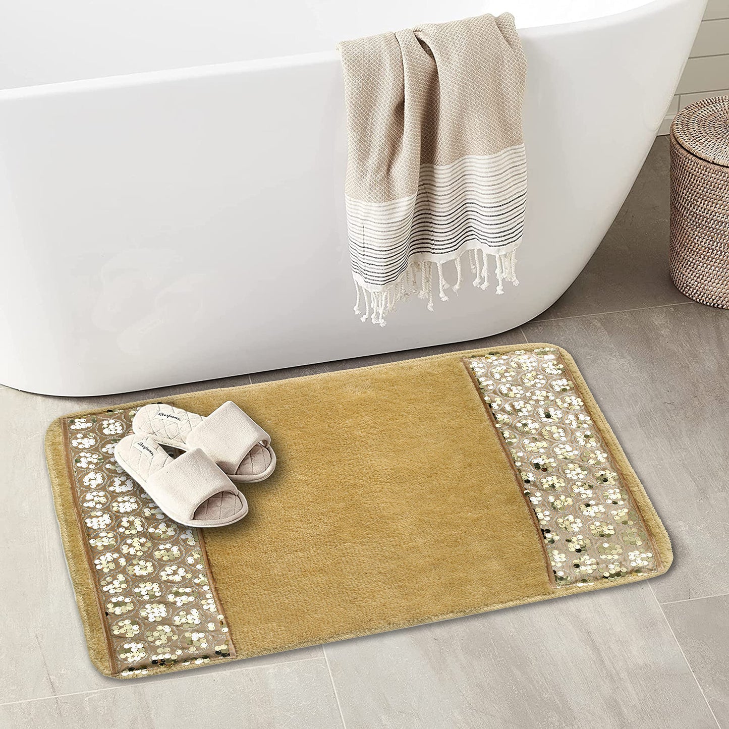 Popular Bath Champagne Sinatra, Bath Rug